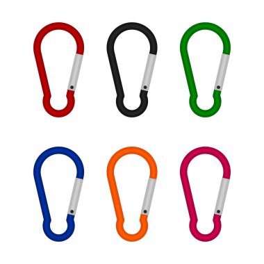 Renkli Karabinalı simge beyaz arkaplanda izole edildi. Vektör illüstrasyonu