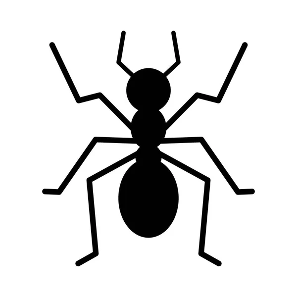 Ant icon isolated on white background. Vector illustration — Stock Vector