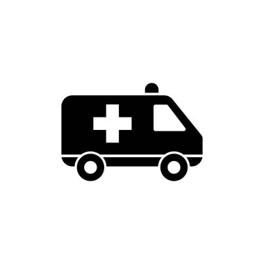 Ambulans Simgesi Vektör Logo Şablonu. Ambulans Simgesi Tasarımı