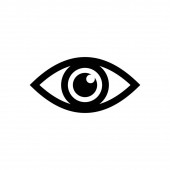 Vektor ikony oka. Ikona Dívat a Vidět. Eye vector ico