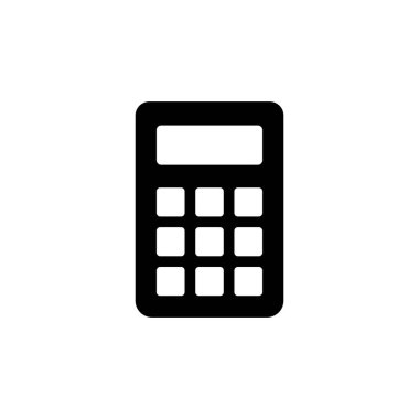 Hesap makinesi ikon vektörü. Hesaplayıcı vektör ico