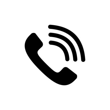 Arama simgesi beyaz arkaplanda izole edildi. Telefon simgesi vektörü. Cep telefonu. Telefon Meksika