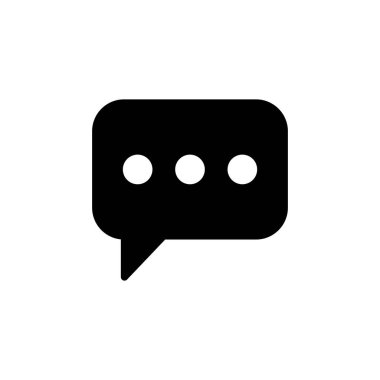 Sohbet ikonu vektörü. Sohbet Simgesi beyaz arka planda izole edilmiş modaya uygun düz stil. Web dekoru için konuşma balonu sembolü