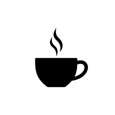 Bir fincan kahve. Kahve fincanı ikonu. Kahve vektörü ikonu. Te