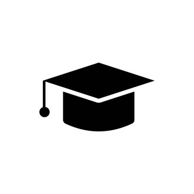 Eğitim ikonu. Mezuniyet şapkası ikonu. Mezun olmak. Öğrenciler...