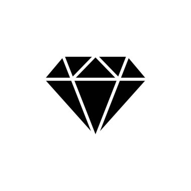 Elmas ikonu. Elmas vektör simgesi. Gemstone sembolü