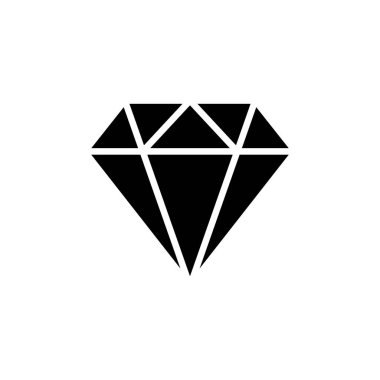 Elmas ikonu. Elmas vektör simgesi. Gemstone sembolü