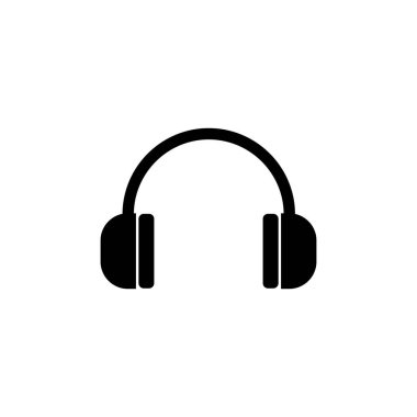 Kulaklık simgesi beyaz arkaplanda izole edildi. Kulaklık vektör simgesi. Seni ararım.