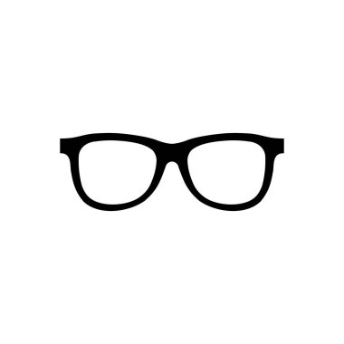 Gözlük ikonu vektörü. Şık gözlük. Beyaz arka planda gözlük simgesi. Optik konsept