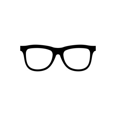 Gözlük ikonu vektörü. Şık gözlük. Beyaz arka planda gözlük simgesi. Optik konsept