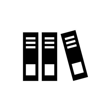 Kütüphane simgesi beyaz arkaplanda izole edildi. Kitap simgesi vektosu