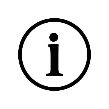 Bilgi simgesi beyaz arkaplanda izole edildi. Bilgi sigi