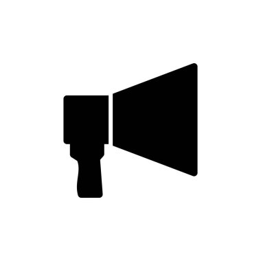 Beyaz arkaplanda megafon simgesi izole edildi. Hoparlör ikon vektörü. Cilt ico