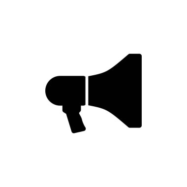 Beyaz arkaplanda megafon simgesi izole edildi. Hoparlör ikon vektörü. Cilt ico