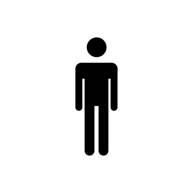 Erkek ikonu. Tuvalet ikonu vektörü. Tuvalet tabelası. Erkekler tuvaleti işaret vektörü. 