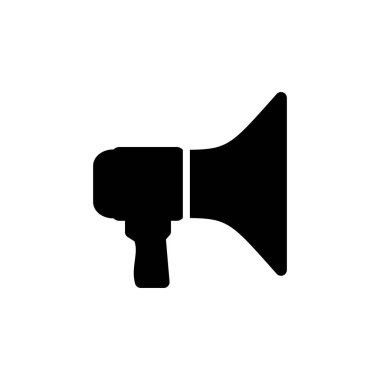 Beyaz arkaplanda megafon simgesi izole edildi. Hoparlör ikon vektörü. Cilt ico