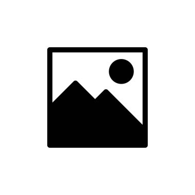 Resim simgesi beyaz arkaplanda izole edildi. Resim vektör simgesi. fotoğraf galerisi simgesi vektosu