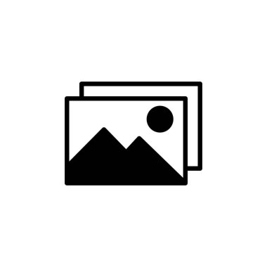 Resim simgesi beyaz arkaplanda izole edildi. Resim vektör simgesi. fotoğraf galerisi simgesi vektosu