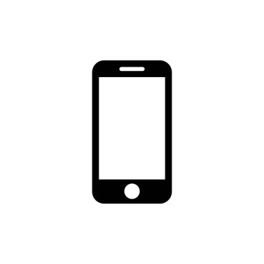 Telefon simgesi beyaz arkaplanda izole edildi. Telefon vektör simgesi. Cep telefonu. Telefon ikonu. Cep Telefonu