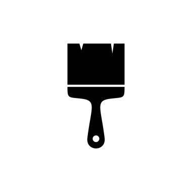 Beyaz arkaplanda izole edilmiş boya simgesi. Fırça vektör simgesini boya. Boya silindiri ico