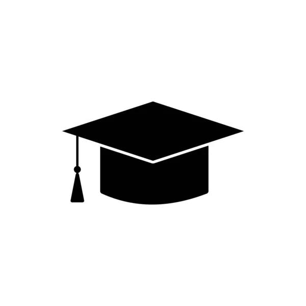 Ícone Educação Ícone Boné Graduação Licenciatura Estudantes —  Vetores de Stock