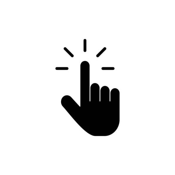单击手动光标图标 按一下图标手指指针隔离向量 — 图库矢量图片
