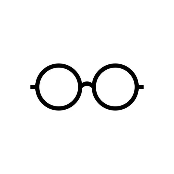 眼镜图标向量 花哨的眼镜 白色背景上的眼镜图标 光学概念 — 图库矢量图片