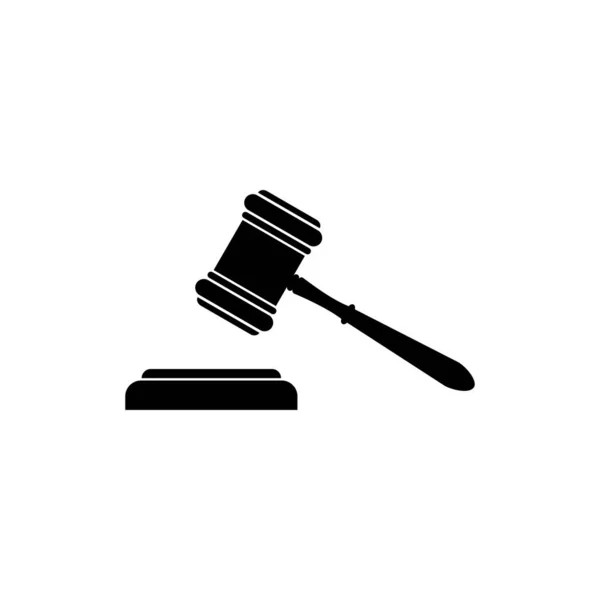 Gavel Icon Vector Hammer Icon Vector Judge Gavel Auction Icon — Stock Vector