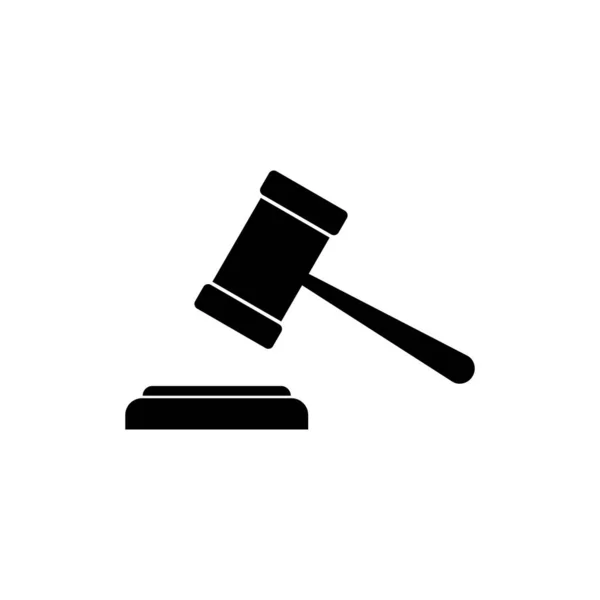 Gavel Icon Vector Hammer Icon Vector Judge Gavel Auction Icon — Stock Vector