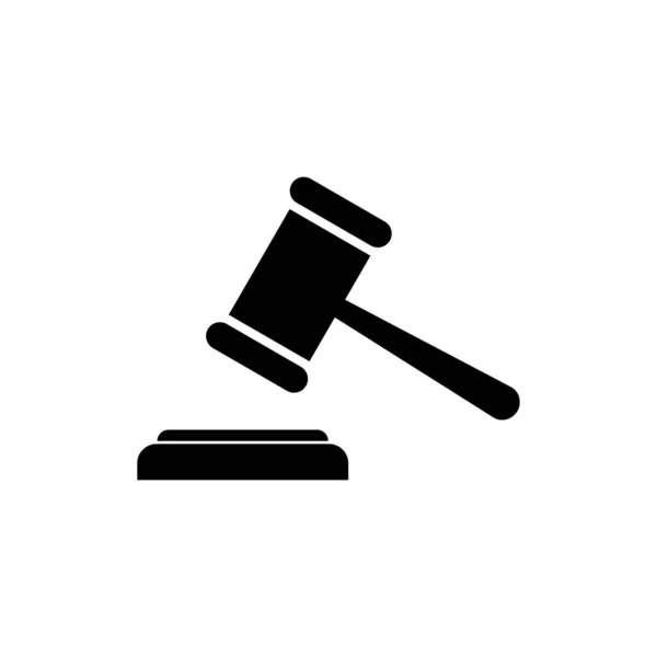 Gavel Icon Vector Hammer Icon Vector Judge Gavel Auction Icon — Stock Vector