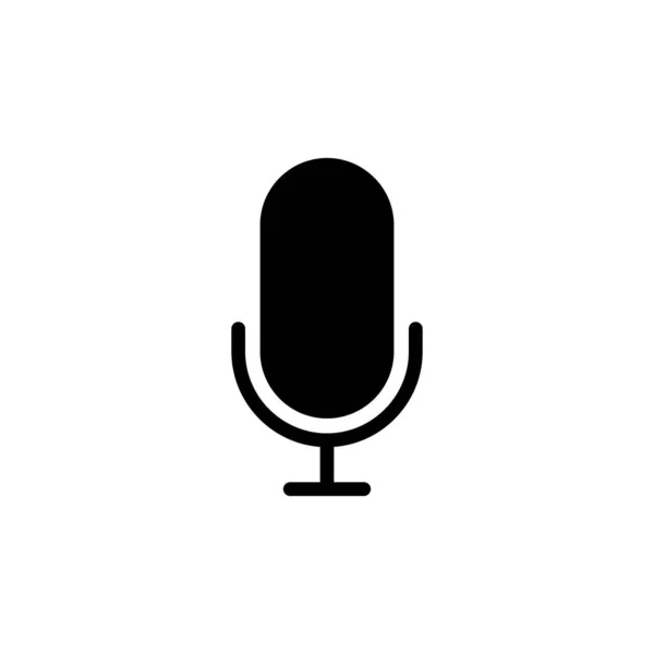 Ikona Mikrofonu Białym Tle Znak Mikrofonu Ikona Mikrofonu Karaoke Sygnał — Wektor stockowy