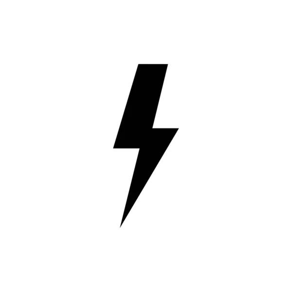 Lightning Icoon Geïsoleerd Witte Achtergrond Bolt Icoon Vector Energie Donder — Stockvector