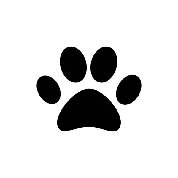 Pençe simgesi beyaz arkaplanda izole edildi. Paw Print ico