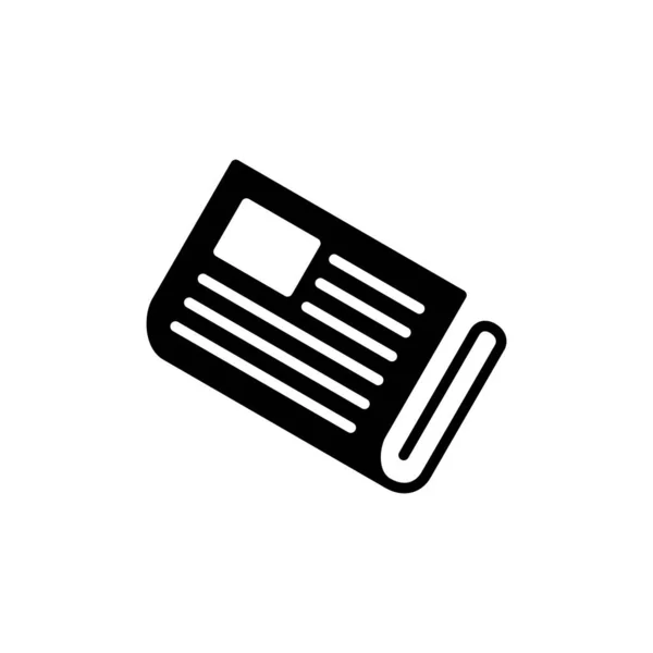 Icono Periódico Aislado Sobre Fondo Blanco Noticias Papel Icono Vecto — Vector de stock