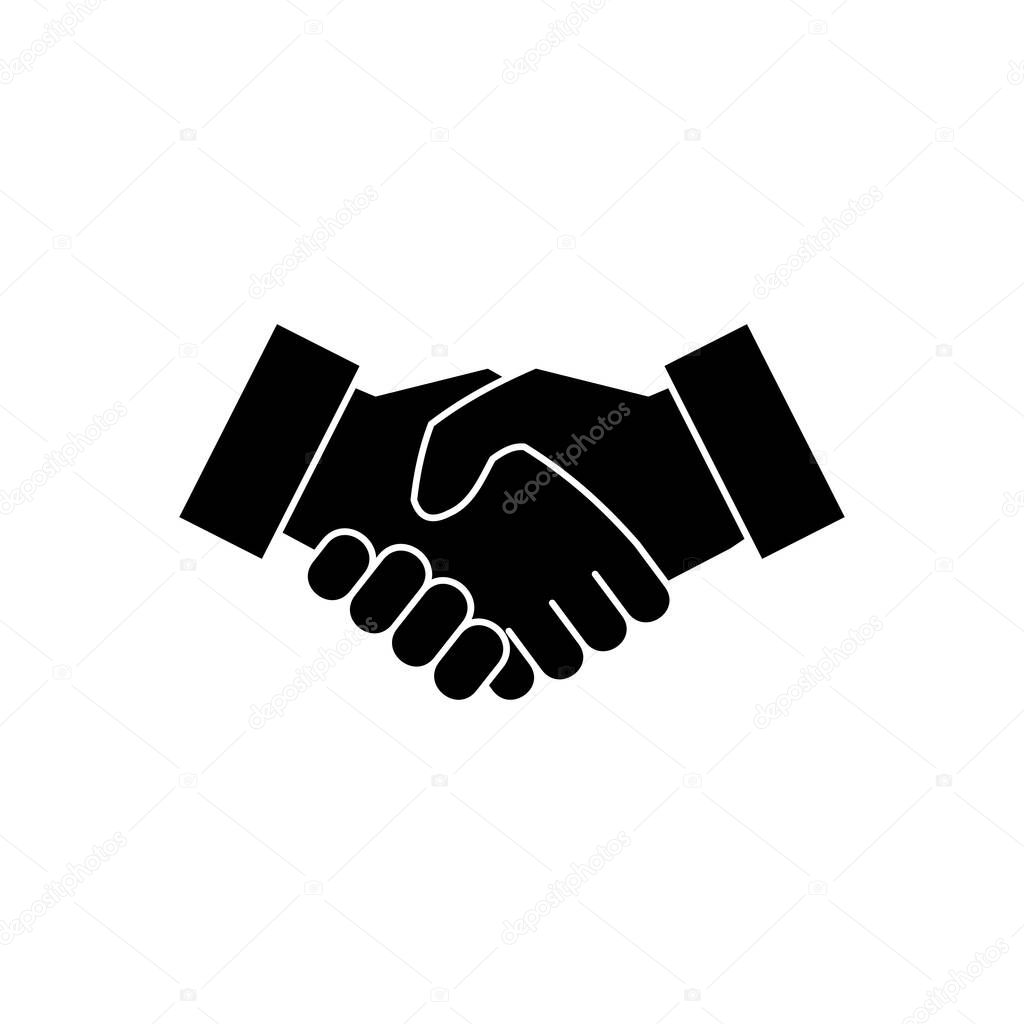 Business handshake. Handshake icon vector. contract agreement. Handshake. Deal. Done. partnership ico