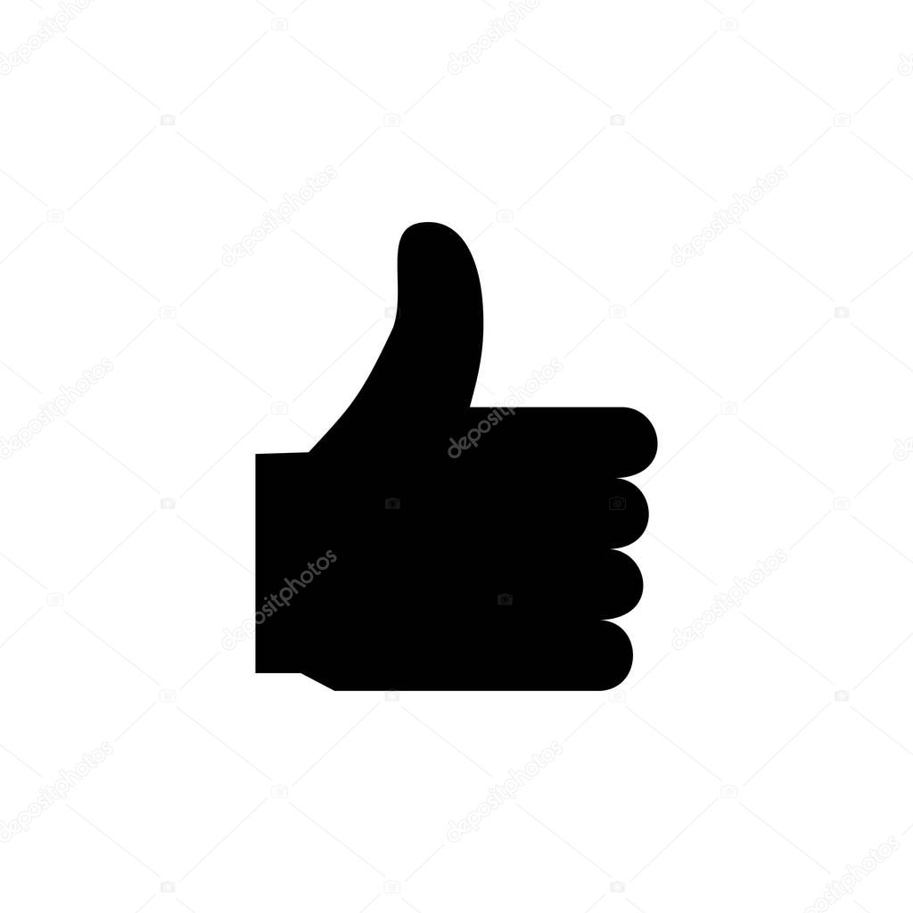 Like icon isolated on white background. Thumbs up icon. social media ico