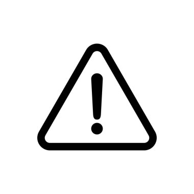 Ünlem tehlikesi işareti illüstrasyonu. Dikkat çekme simgesi. Tehlike uyarısı işareti. Simge alarmı. Nadir