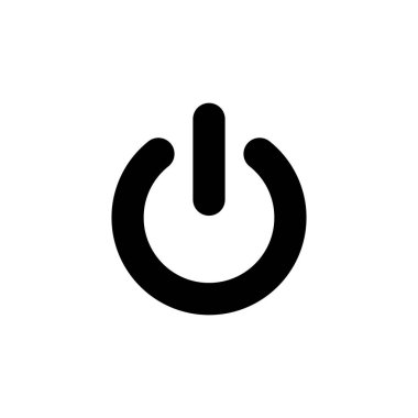 Beyaz arkaplanda güç simgesi izole edildi. Güç Düğmesi Simgesi. Gücü başlat