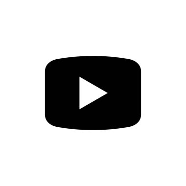 Beyaz arkaplanda simge oynat. Düğme vektör simgesini oynat. Video simgesi vektosu