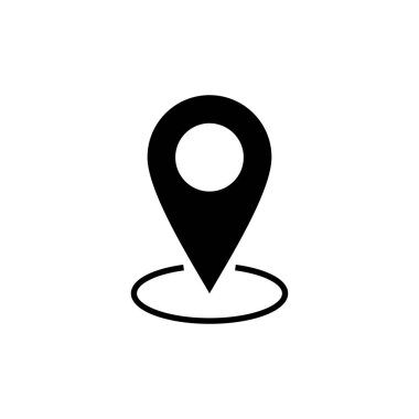 Pin simgesi beyaz arkaplanda izole edildi. Konum simgesi. Harita işaretleyici simgesi. Nokta. Yer bulucu. Adresler