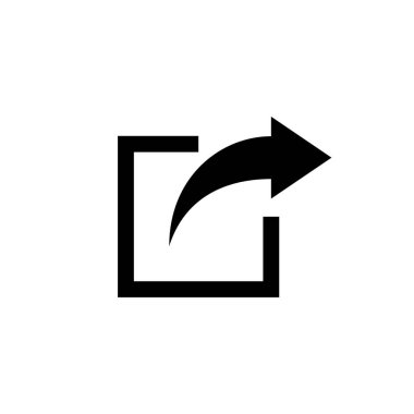 Beyaz arkaplanda izole edilmiş simgeyi paylaş. Paylaşım vektörü ico