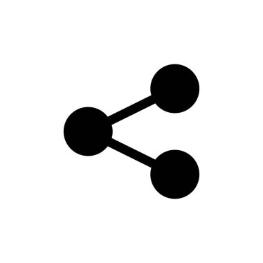 Beyaz arkaplanda izole edilmiş simgeyi paylaş. Paylaşım vektörü ico