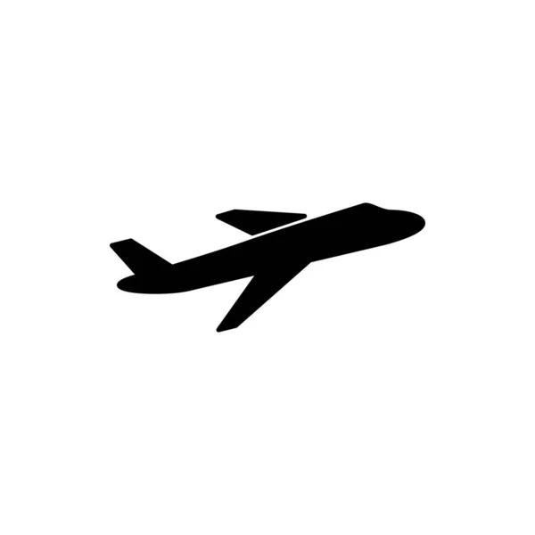 Icono Plano Aislado Sobre Fondo Blanco Icono Vector Avión Símbolo — Vector de stock