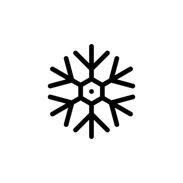 白地に雪の結晶のアイコンが孤立 スノー アイコン ベクトル 冬のシンボル — ストックベクタ