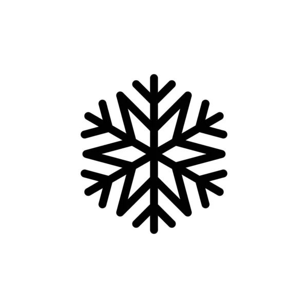 在白色背景上孤立的雪花图标 雪图标向量 冬天的象征 冻僵了 — 图库矢量图片