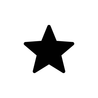 Yıldız Simgesi beyaz arkaplanda izole edildi. Yıldız vektör simgesi. Beğeni simgesi