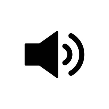 Sözcü simgesi beyaz arkaplanda izole edildi. Cilt simgesi. Hoparlör ikon vektörü. Ses. Soun.