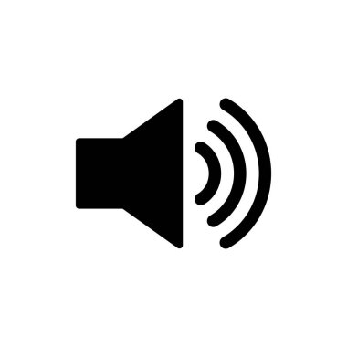 Sözcü simgesi beyaz arkaplanda izole edildi. Cilt simgesi. Hoparlör ikon vektörü. Ses. Soun.