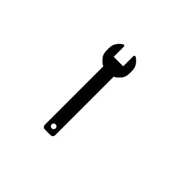 Moersleutel Pictogram Geïsoleerd Witte Achtergrond Een Moersleutel Vectoricoon Spanner — Stockvector