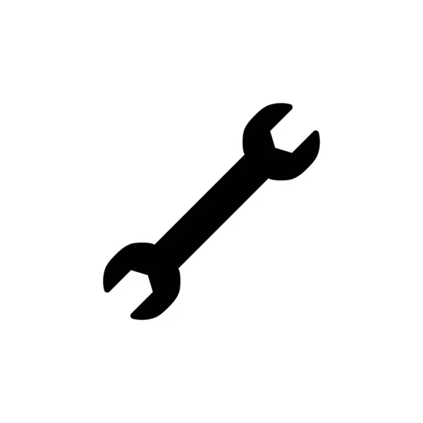 Wrench Icon Isolated White Background Wrench Vector Icon Spanner Symbo — Stock Vector